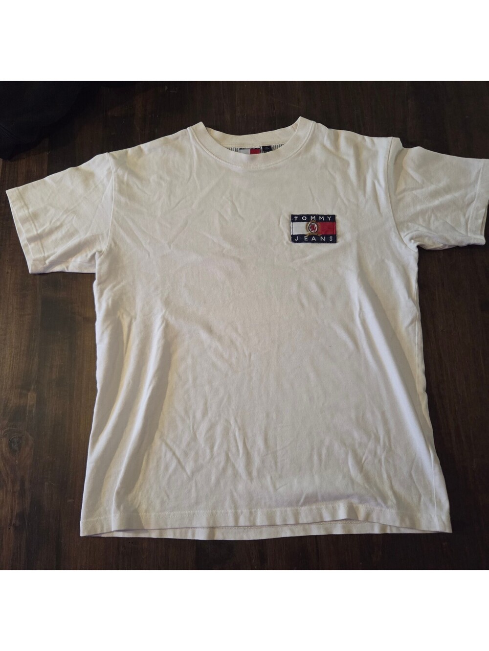 Vintage Tommy Jeans White Flag Logo T Shirt